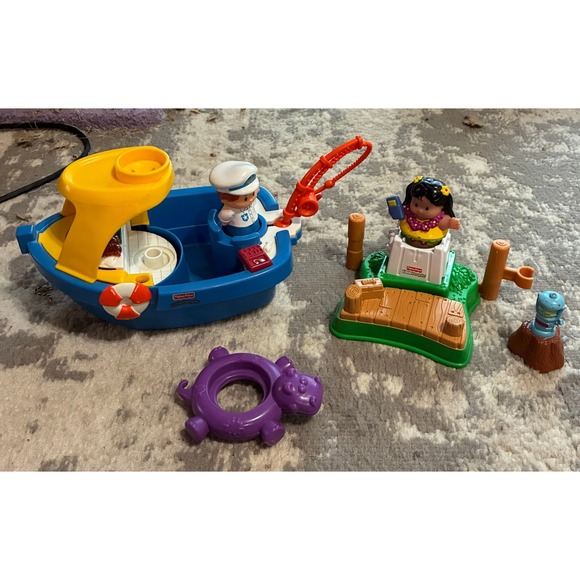 Fisher-Price Little People Float & Sail Fishing Boat - Picture 1 of 7